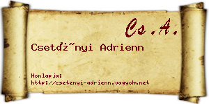 Csetényi Adrienn névjegykártya