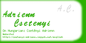 adrienn csetenyi business card