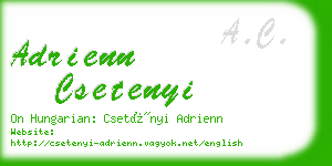 adrienn csetenyi business card